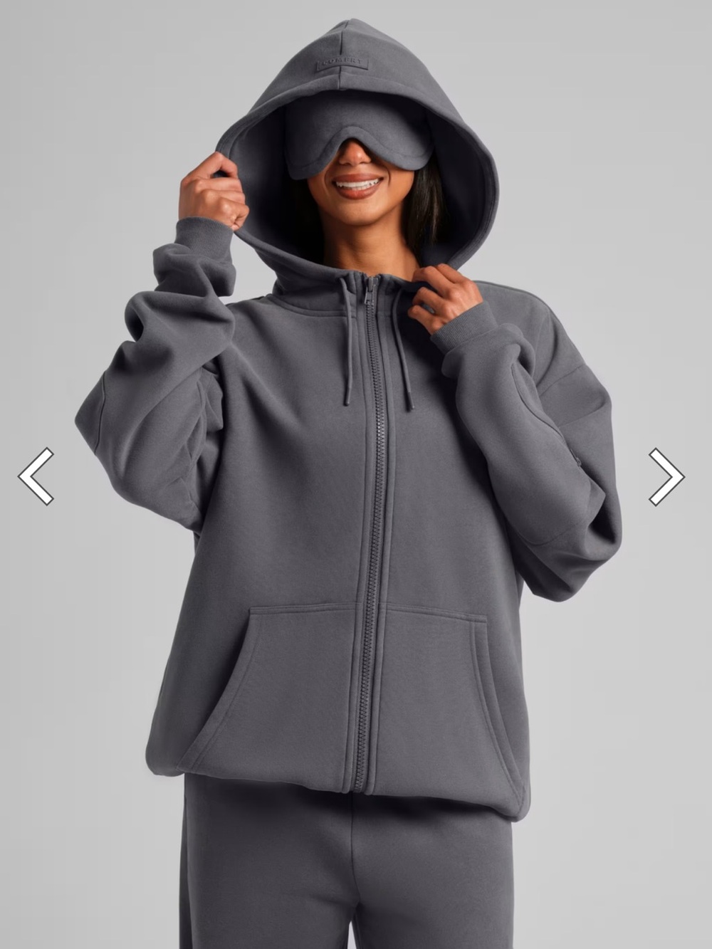 Comfrt Airplane Mode Travel Zip Hoodie Size XL Like New